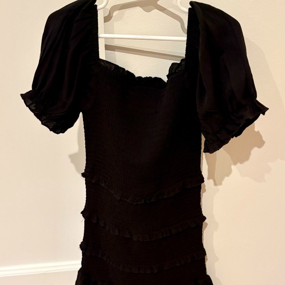 Katie J NYC Laila Dress Short Sleeve Black Size Large